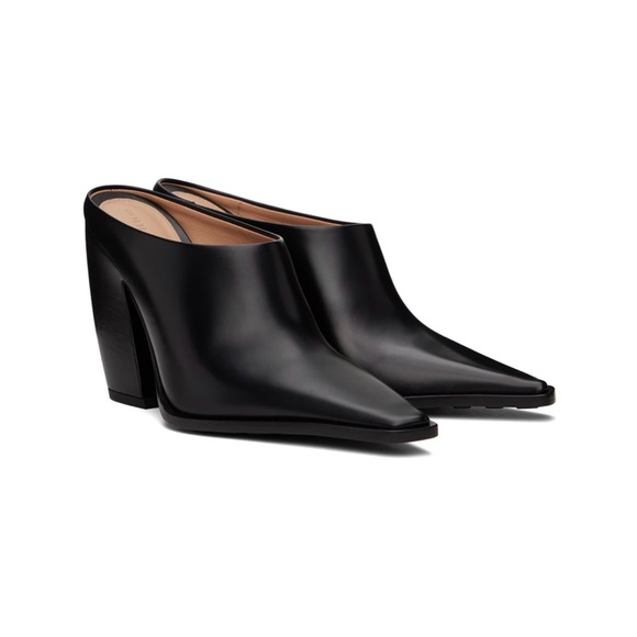 Bottega Veneta Black ‘Tex’ Calfskin Mules